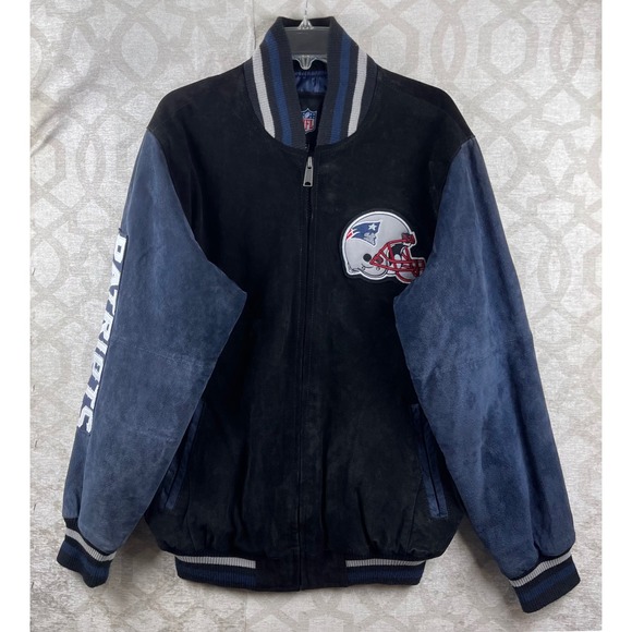 G-III Other - NFL G-III New England Patriots Men M Suede Leather Varsity Bomber Jacket Black